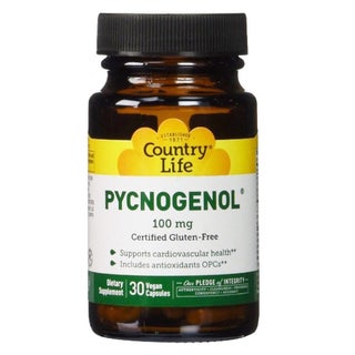 Country Life Pycnogenol 100mg Antioxidant Vegan Capsules, Pack of 30's