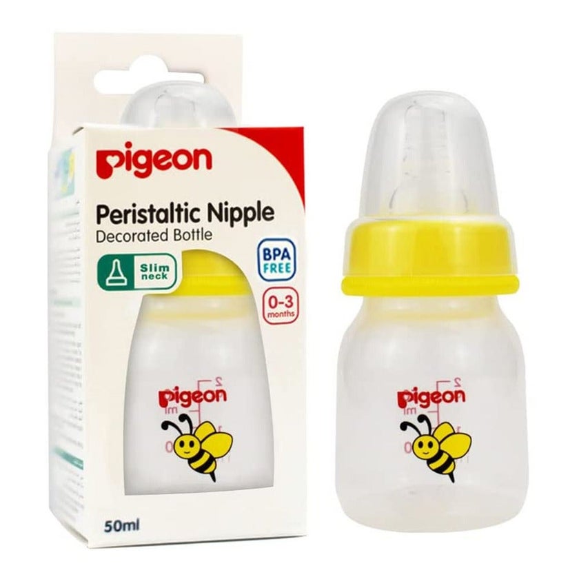 Pigeon Slim Neck Decorated Feeding Bottle 50ml - 00418