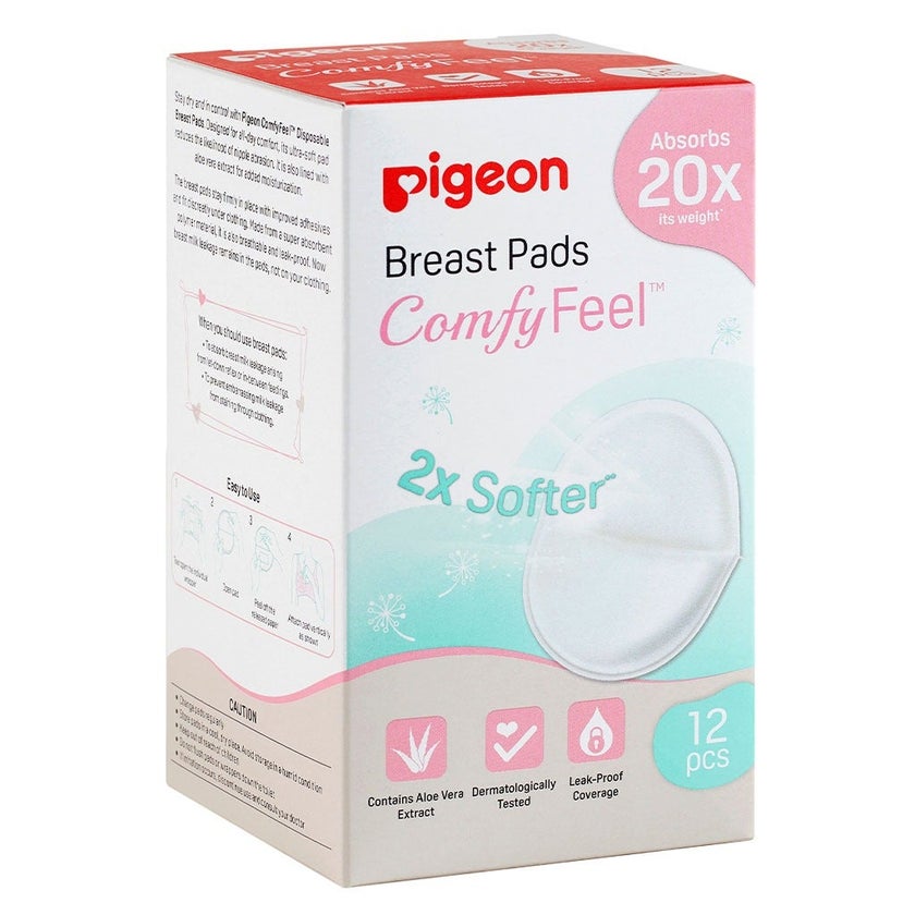 Pigeon Comfy Feel Breast Pads with Aloe Vera Extract, Pack of 12's