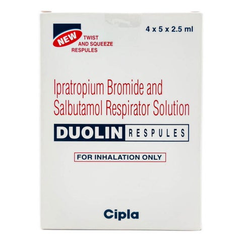 Duolin 500mcg/2.5mg Respules, Pack of 20's