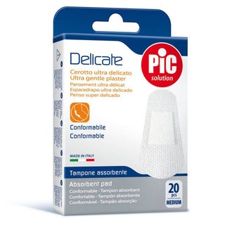 Pic Delicate Plasters Medium 19 x 72 mm, Pack of 20's