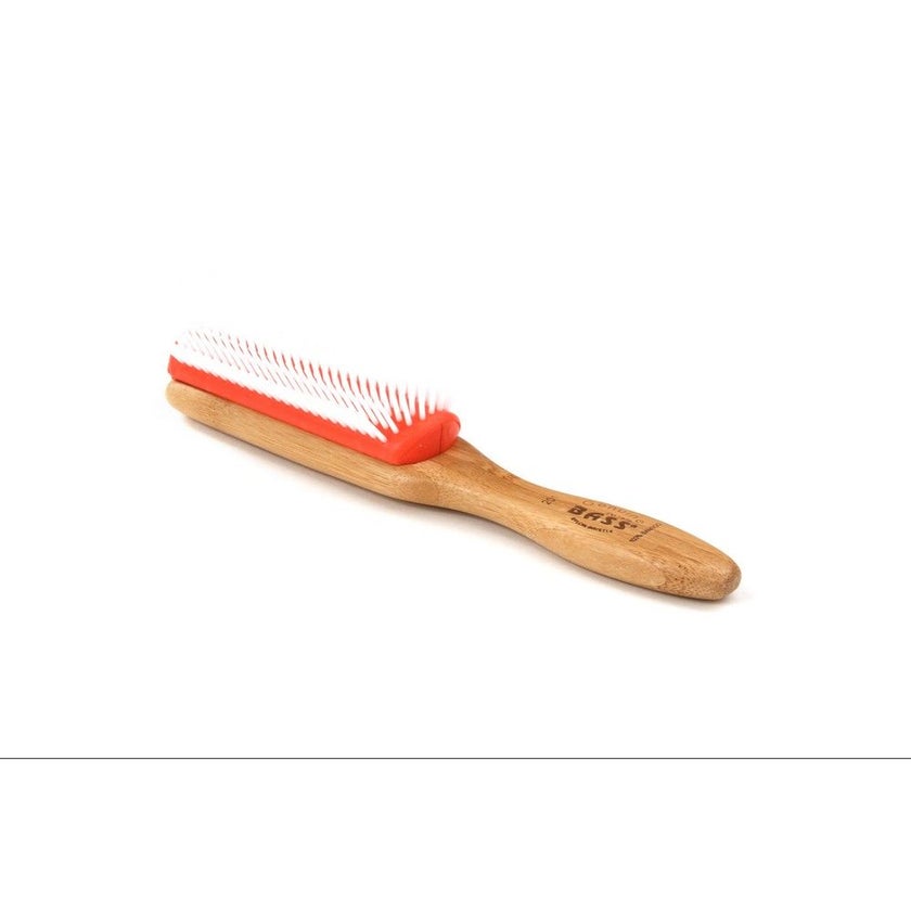Bass 9 Row Nylon Bristles Solid Bamboo Styler Brush 201