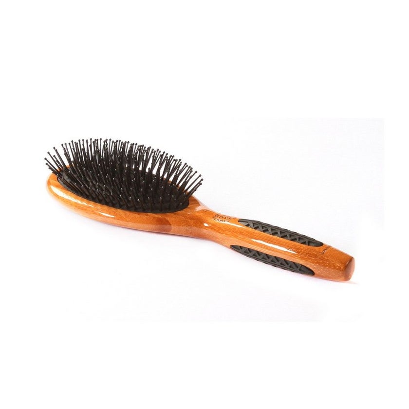 Bass Large Oval Nylon Bristles Wood Handle Brush 22