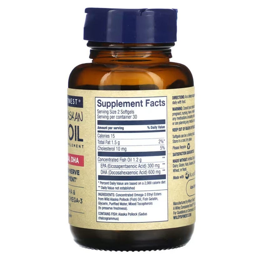 Wiley's Finest Prenatal DHA Fish Oil Softgels, Pack of 60's