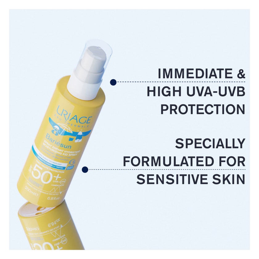 Uriage Bariesun SPF 50+Moisturizing Kids Spray, Sensitive Skin - 200ml