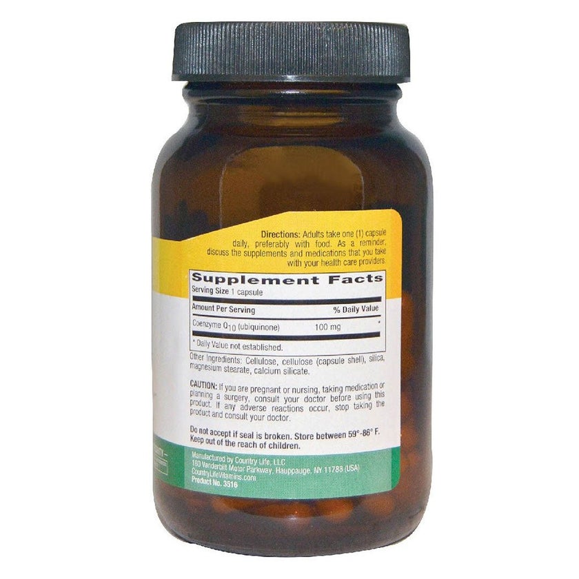 Country Life Vegan CoQ10 100mg Capsules, Pack of 60's