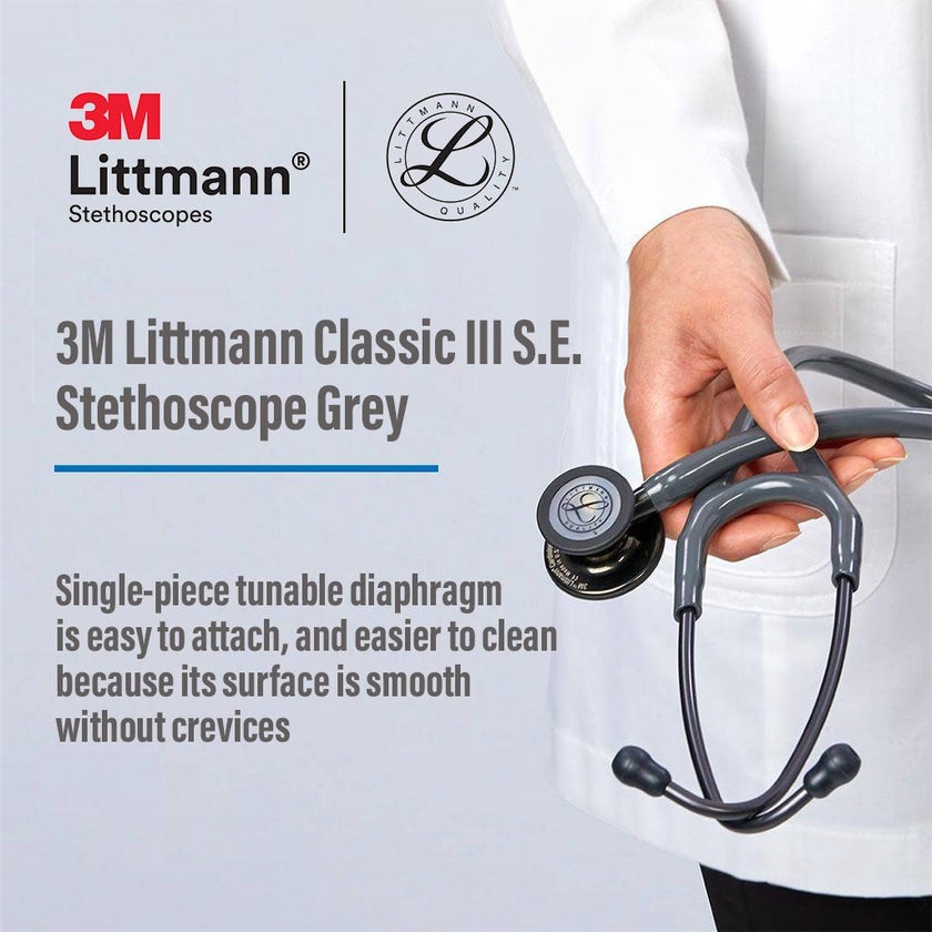 3M Littmann Classic III Stethoscope Grey 5621