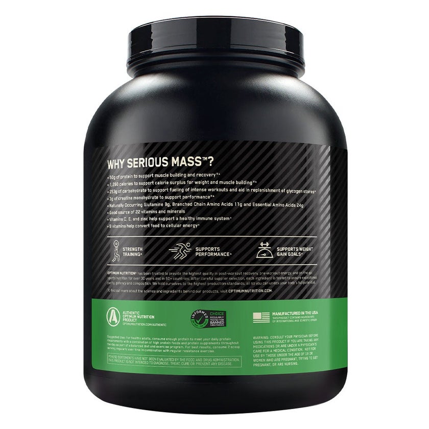 Optimum Nutrition Serious Mass Powder Banana 6lb