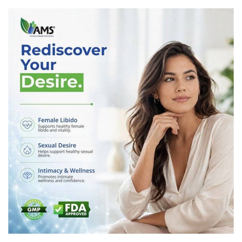 AMS Velvet Power Red Deer Antler Capsules, Fertility Support - 2 x 60 Capsules