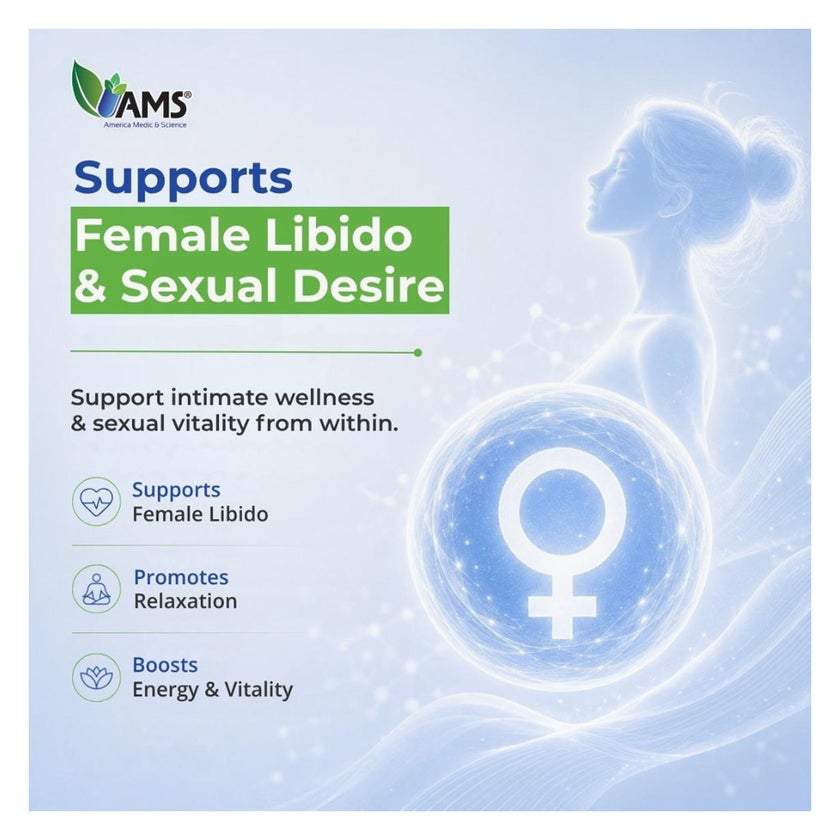 AMS Velvet Power Red Deer Antler Capsules, Fertility Support - 60 Capsules
