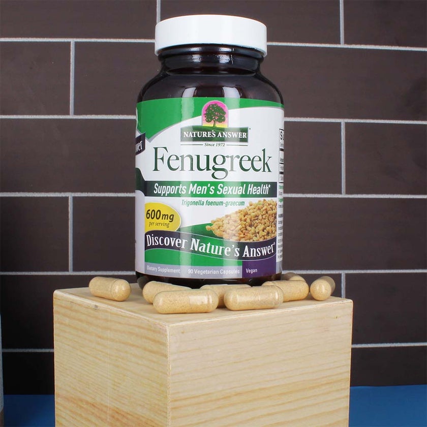 Nature's Answer Fenugreek Seed 600mg Vegan Capsules For Men's Sexual Health, Pack of 90's