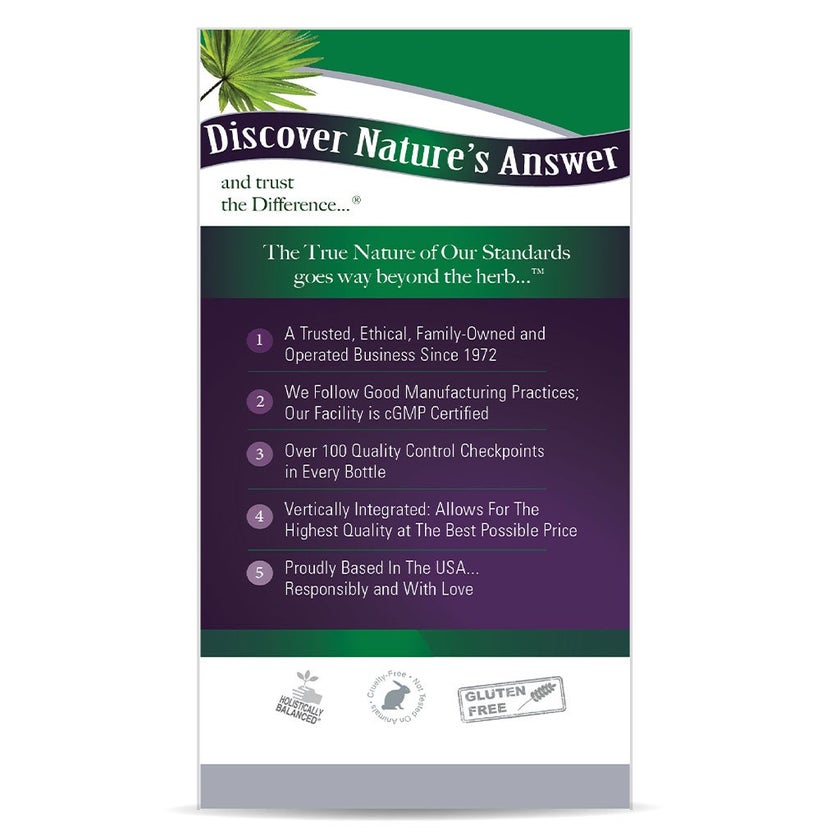 Nature's Answer Saw Palmetto 690mg Vegan Capsules For Prostate Health, Pack of 120's