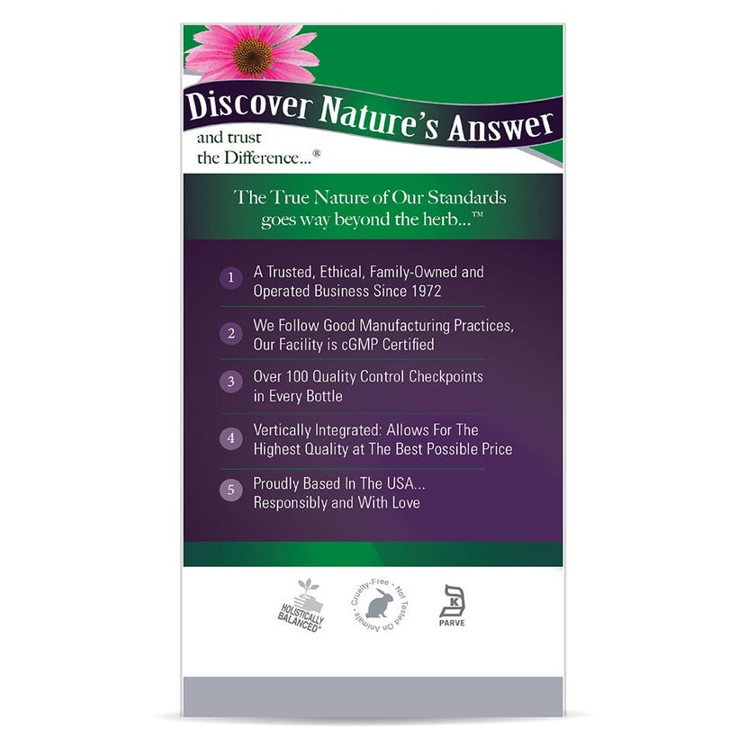 Nature's Answer Echinacea Herb 1200mg Vegan Capsules For Antioxidant & Immunity Boost, Pack of 90's