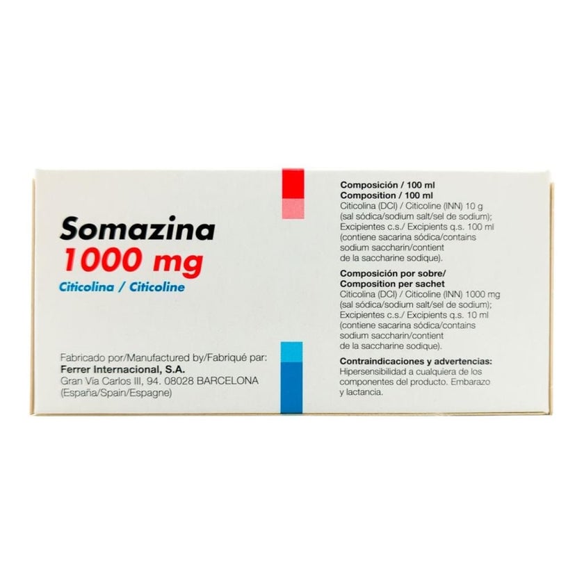 Somazina 1000mg/10ml Oral Solution, Pack of 6's