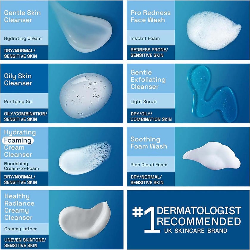 Cetaphil Oily Skin Cleanser, Foaming Face & Body Wash for Men & Women With Combination to Oily and Sensitive Skin, Unscented, 236ml