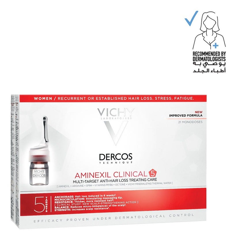 Vichy Dercos Aminexil Clinical 5 Anti-Hair Loss Care 6ml, Pack of 21's