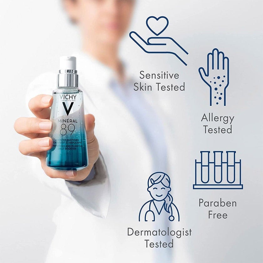 Vichy Mineral 89 Fortifying & Plumping Daily Serum For All Skin Types With Hyaluronic Acid 50ml