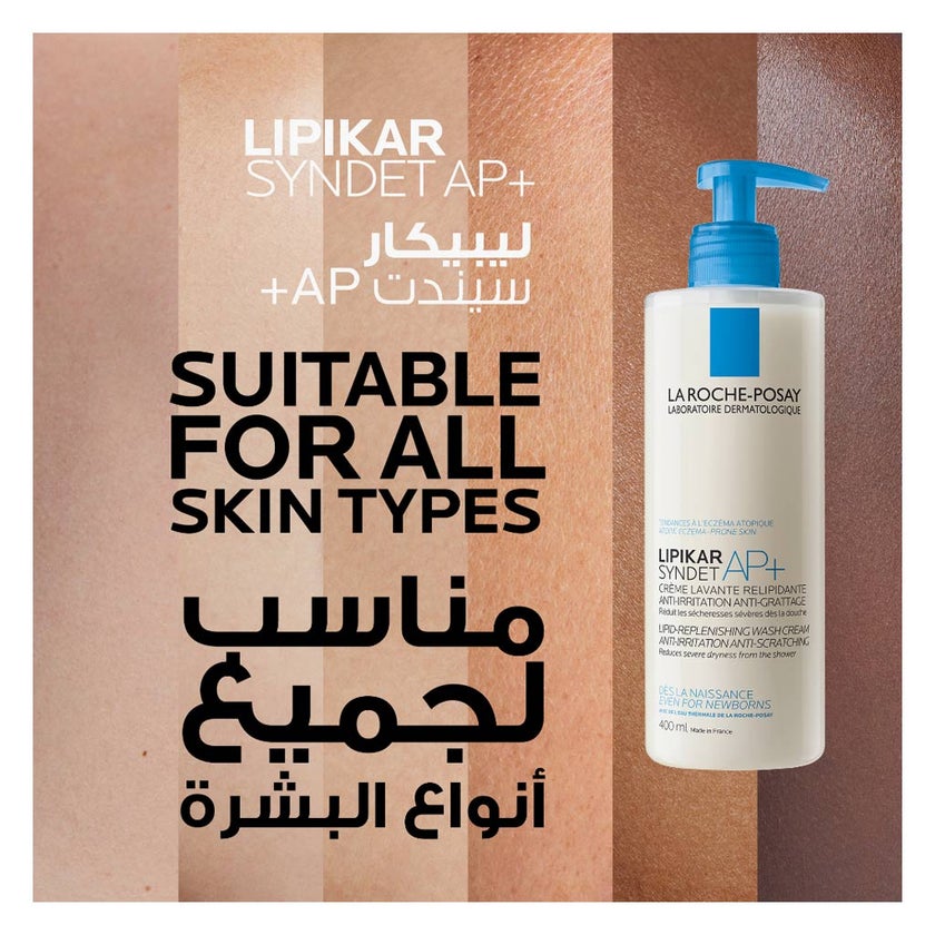 La Roche-Posay Lipikar Syndet AP+ Body Wash For Extremely Dry Atopic Eczema-Prone Skin 400ml