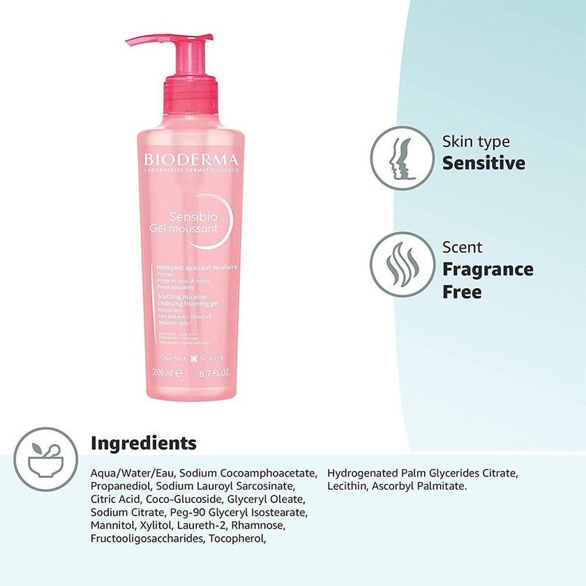 Bioderma Sensibio Soothing Micellar Cleansing Foaming Gel 200ml