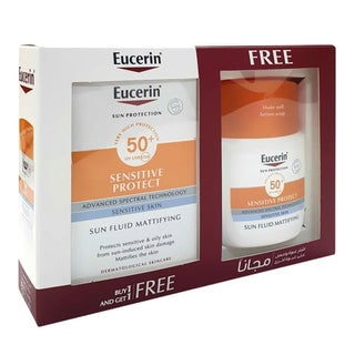 Eucerin Sun Fluid Mattifying Sensitive Protect SPF50+ 50ml 1+1 PROMO