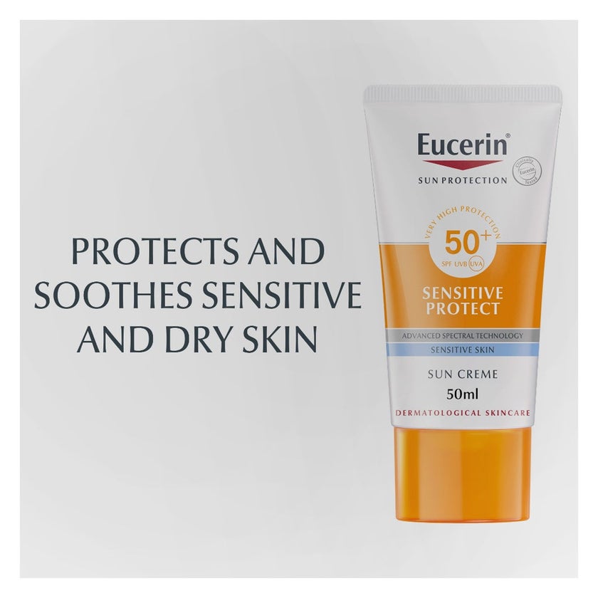 Eucerin Sun Sensitive Protect SPF50+ Sunscreen Cream For Sensitive Skin 50ml 1+1 PROMO 