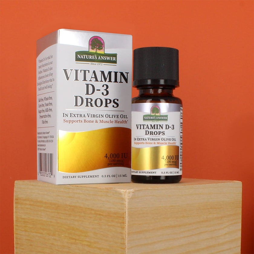 Nature's Answer Vitamin D3 4000IU Drops For Bone & Muscle Health, 15ml