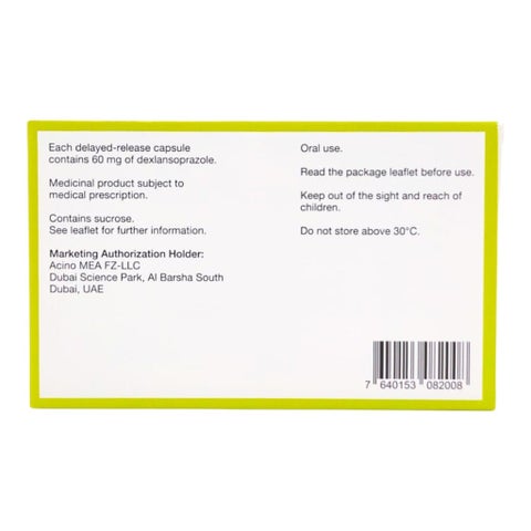 Dexilant 60mg Capsules, Pack of 28's