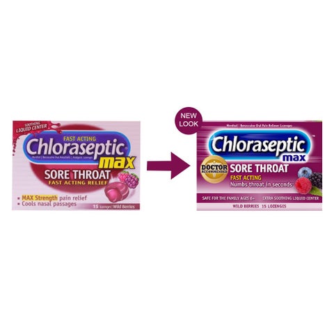 Chloraseptic Max Sore Throat Wild Berries Lozenges, Pack of 15's