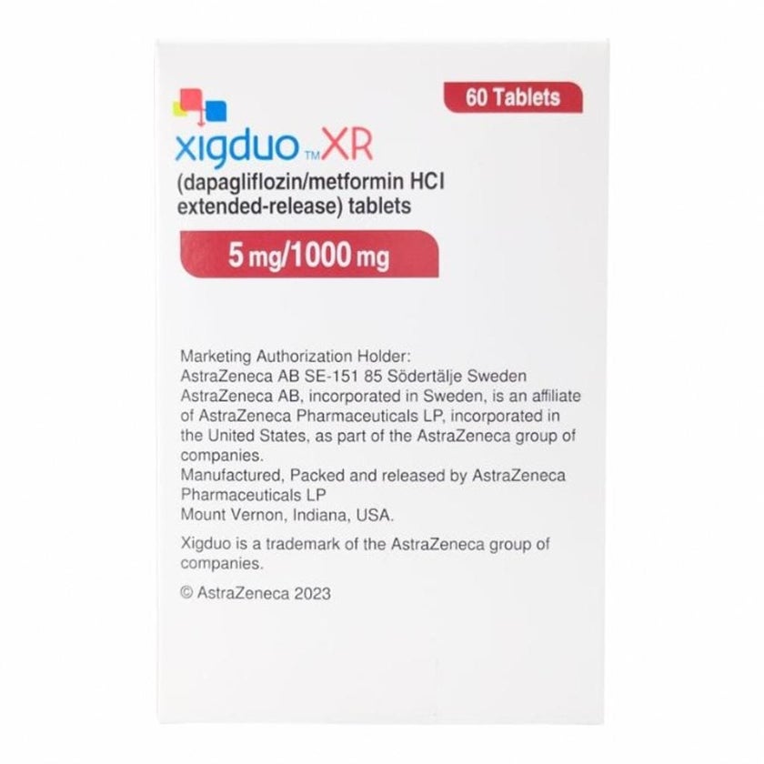 Xigduo XR 5mg/1000mg Extended Release Tablets, Pack of 60’s