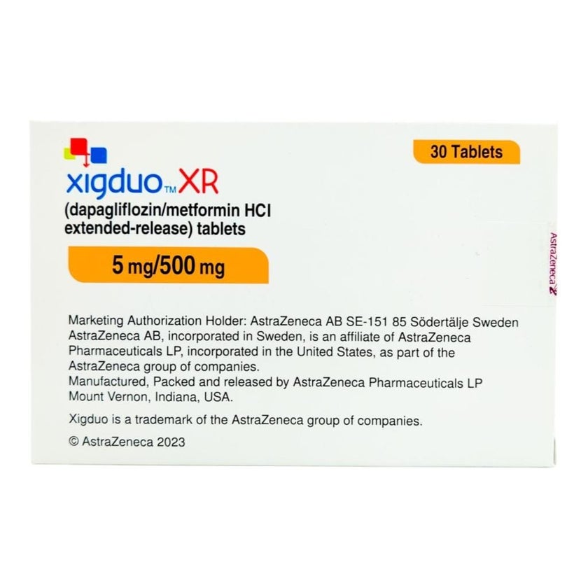 Xigduo XR 5mg/500mg Extended Release Tablets, Pack of 30’s