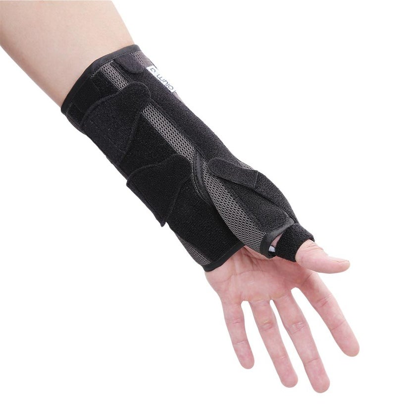 Olympa Wrist & Thumb Brace with Stay Left Grey-Black Medium OEH-411
