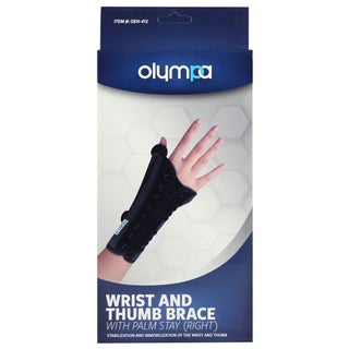Olympa Wrist & Thumb Brace with Stay Right Grey-Black Large OEH-412