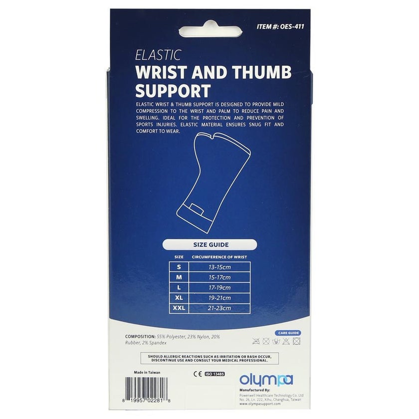 Olympa Elastic Wrist & Thumb Support Beige Large OES-411