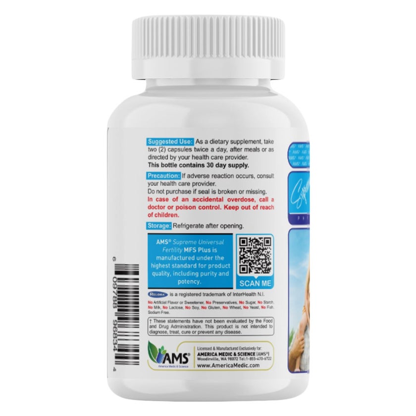 AMS MFS Plus Vegetable Capsules, Men Fertility - 120 Capsules