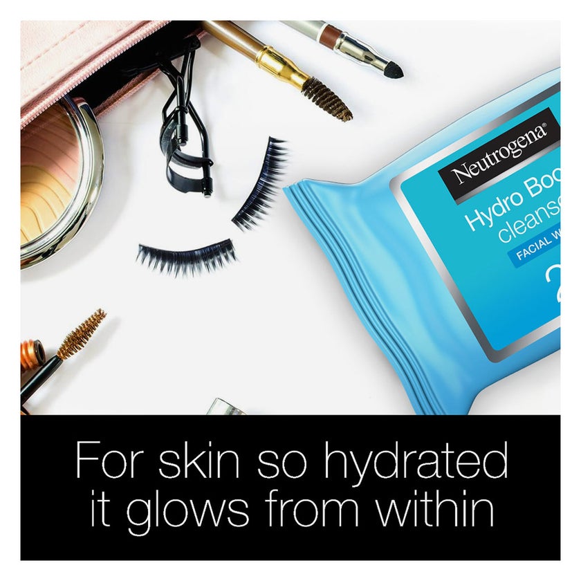 Neutrogena Hydro Boost Makeup Remover & Cleansing Facial Wipes, Pack of 25's