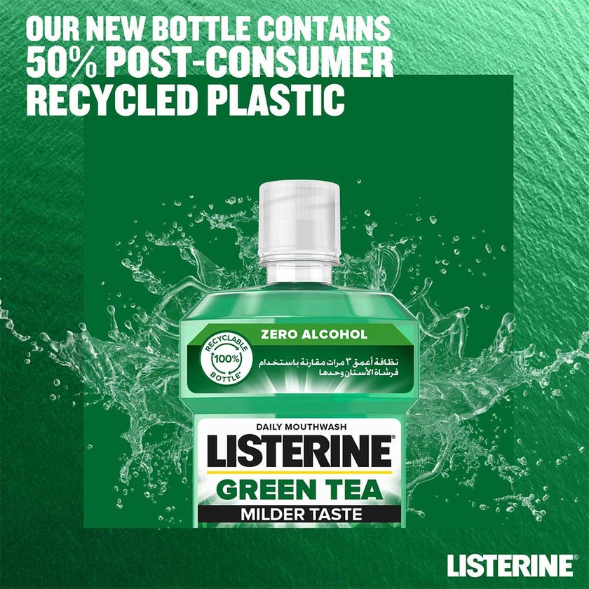 Listerine Zero Alcohol Milder Taste Green Tea Mouthwash 250ml