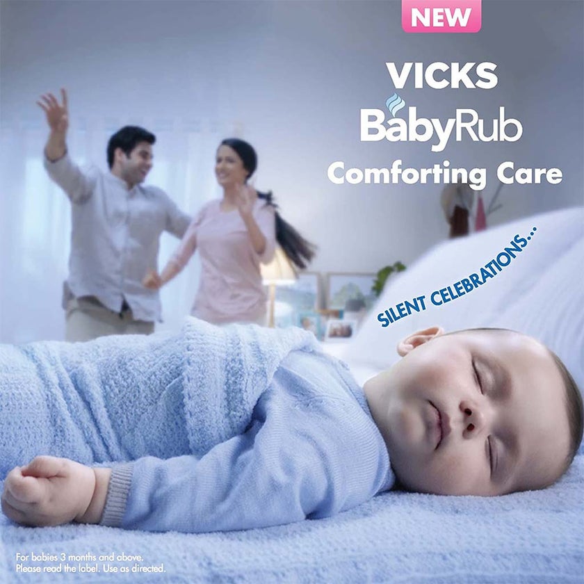 Vicks BabyRub Non-Medicated Soothing Ointment For 3+ Month Baby 50g