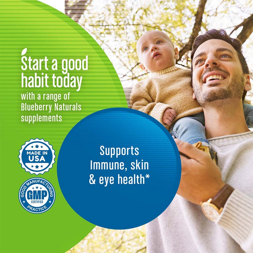 Blueberry Naturals Betacarotene 25,000IU Softgels, Pack of 100's - B0012