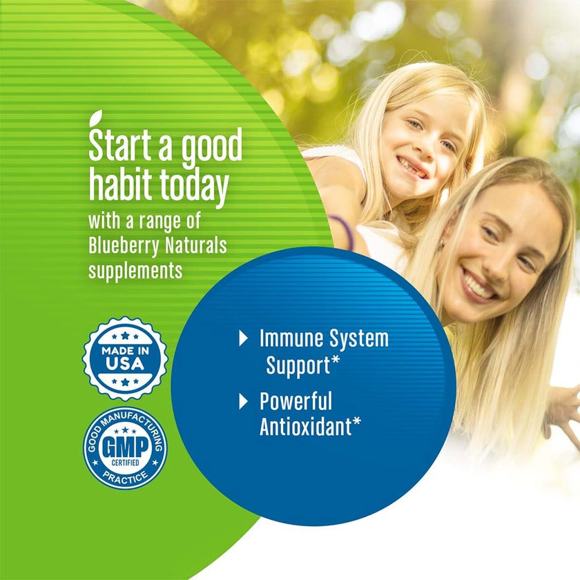 Blueberry Naturals Buffered Quick C 1000mg Tablets, Pack of 60's - B0135