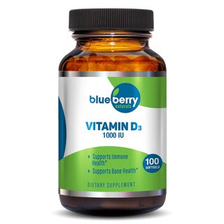 Blueberry Naturals Vitamin D3 1000IU Softgels, Pack of 100's