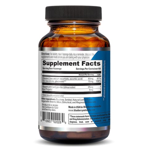 Blueberry Naturals Zinc Supplement - 60 Lozenges
