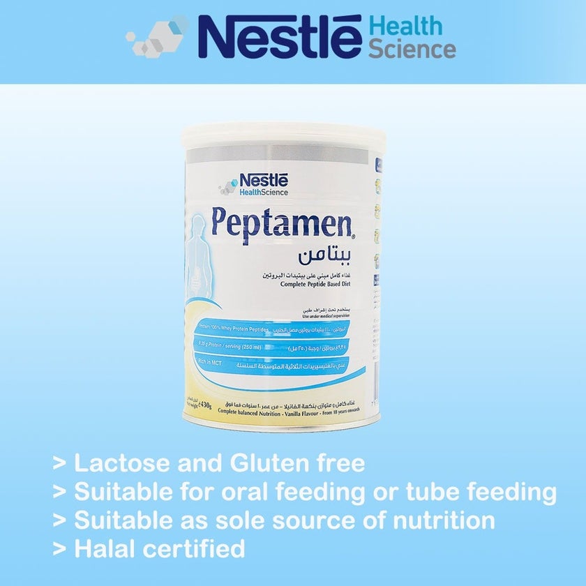 Nestle Peptamen Complete Peptide Based Diet Vanilla 430g