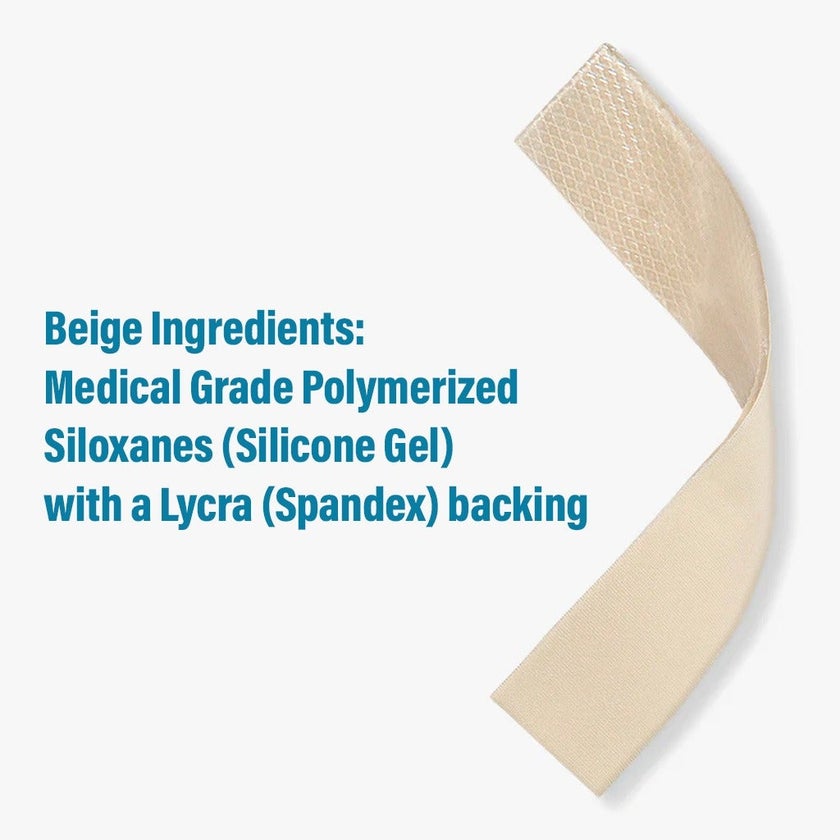 NewGel+ Advanced Medical-Grade 2" x 8" C-Section Strip For C-Section Scar Management, NG-160 Beige