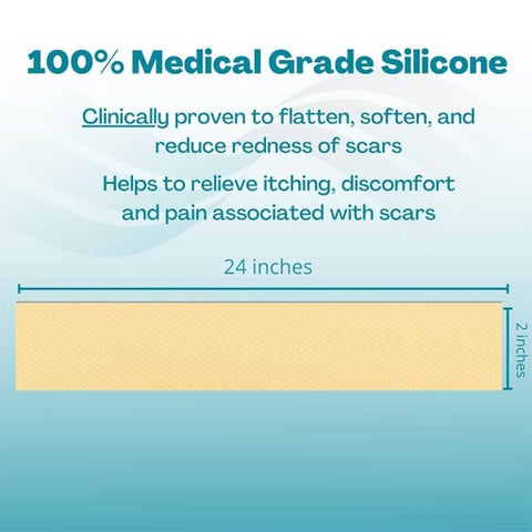 NewGel+ 24" x 2" Abdomen/Extremity Silicone Strip, Beige - NG-164