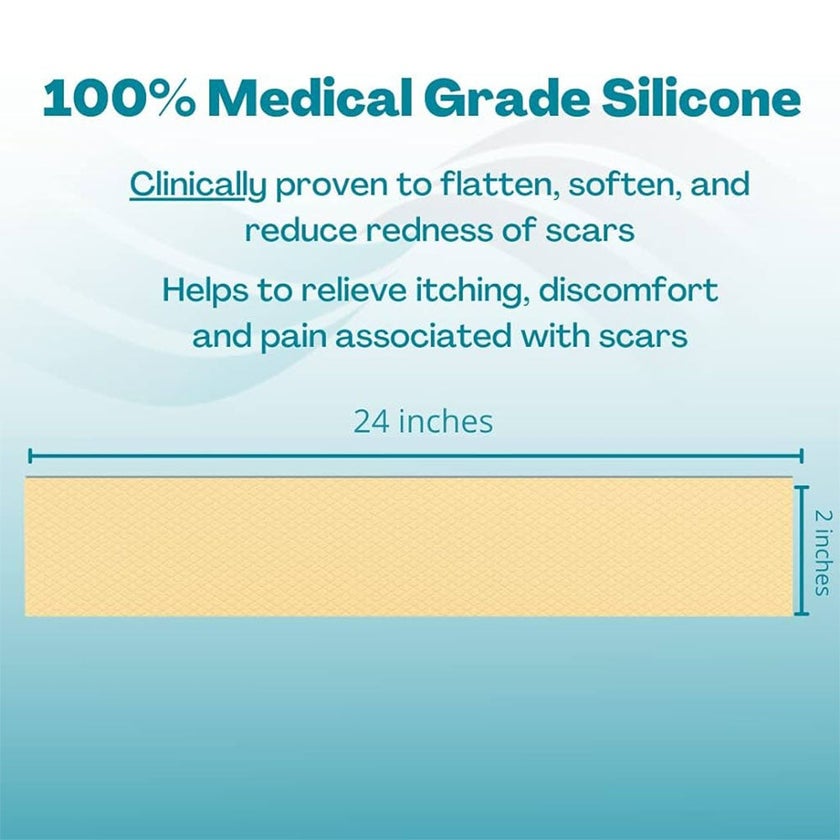 NewGel+ 24" x 2" Abdomen/Extremity Silicone Strip, Beige - NG-164