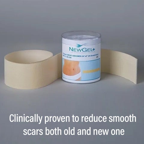 NewGel+ 24" x 2" Abdomen/Extremity Silicone Strip, Beige - NG-164