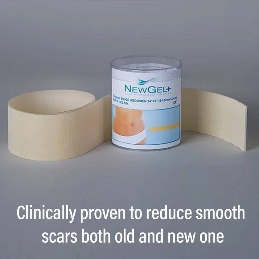 NewGel+ 24" x 2" Abdomen/Extremity Silicone Strip, Beige - NG-164