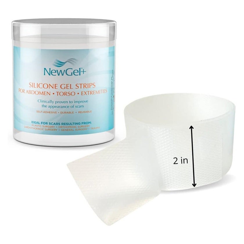 NewGel+ 24" x 2" Abdomen/Extremity Silicone Strip, Clear - NG-364