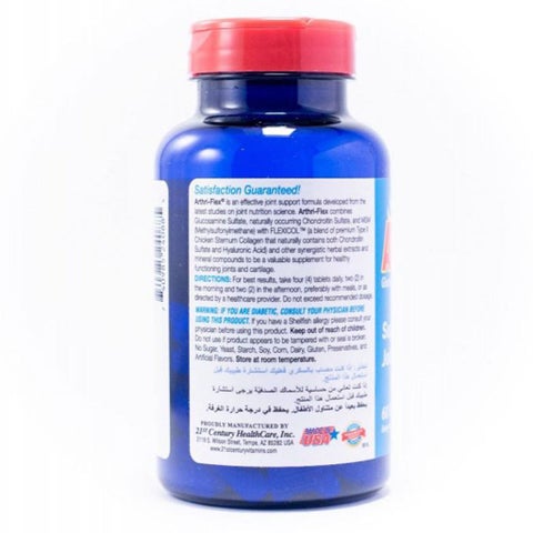 21st Century Arthri-Flex Advantage Tablet With MSM, Glucosamine, Chondroitin & Hyaluronic Acid, For Joint Health, Pack of 60's