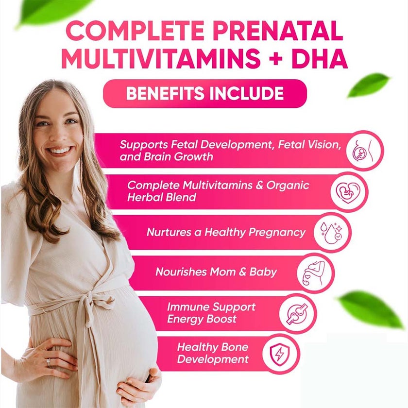 21st Century Prenatal Multivitamins/Mineral Tablets + Prenatal DHA Softgels, Dual Pack of 30's + 30's